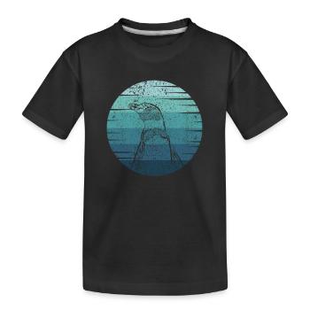 Manchot roi Manchot Empereur Manchot Oiseaux de mer Manchot - T-shirt bio Premium Enfant - noir - Devant