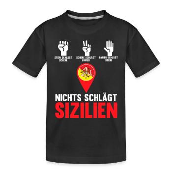 Sizilianer Sizilianisch Sizilien - Kinder Premium Bio T-Shirt - Schwarz - Vorne