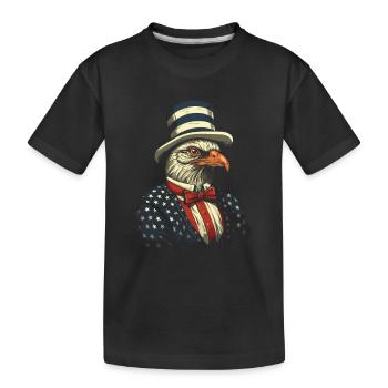 Thanksgiving American Pilgrim Turkey - T-shirt bio Premium Enfant - noir - Devant