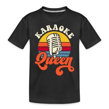 Karaoke Singen - Kinder Premium Bio T-Shirt - Schwarz - Vorne