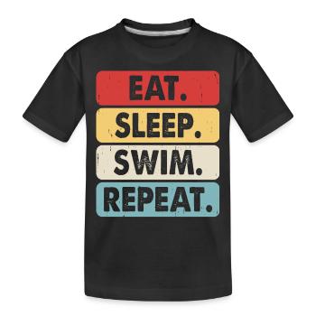 Flotteur de natation - T-shirt bio Premium Enfant - noir - Devant