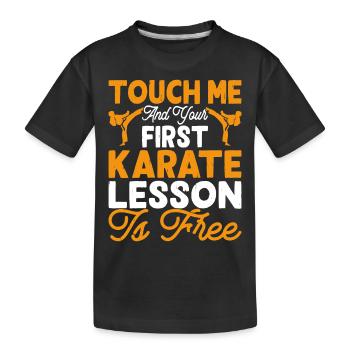 Karate - Kinder Premium Bio T-Shirt - Schwarz - Vorne