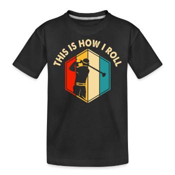 Golf Golfeur - T-shirt bio Premium Enfant - noir - Devant