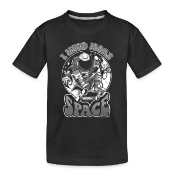J’ai besoin de plus de Space Cosmonaut Spaceship Taikonaut - T-shirt bio Premium Enfant - noir - Devant