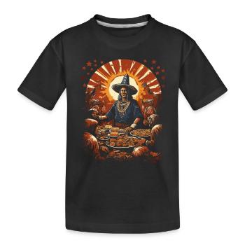 Pèlerins et Indiens Action de grâce culturelle - T-shirt bio Premium Enfant - noir - Devant