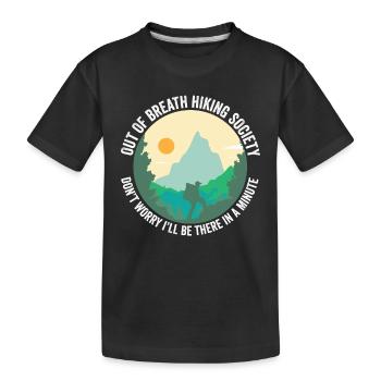 Out of Breath Hiking Society Funny Hiker Trekking - T-shirt bio Premium Enfant - noir - Devant