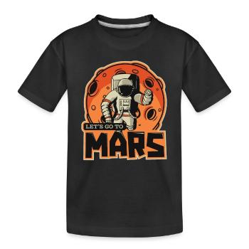 Allons sur Mars Taikonaut Cosmonaut Spaceship - T-shirt bio Premium Enfant - noir - Devant