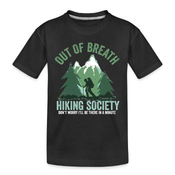 Out of Breath Hiking Society Funny Mountain Hiker - T-shirt bio Premium Enfant - noir - Devant