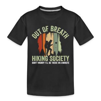 Funny Hiker Out of Breath Hiking Society - T-shirt bio Premium Enfant - noir - Devant