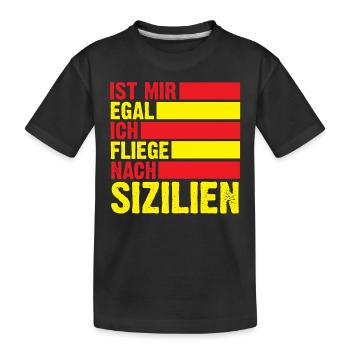 Sizilianer Sizilianisch Sizilien - Kinder Premium Bio T-Shirt - Schwarz - Vorne