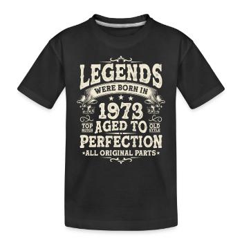 Retro 1973 Geburtstagslegenden - Kinder Premium Bio T-Shirt - Schwarz - Vorne