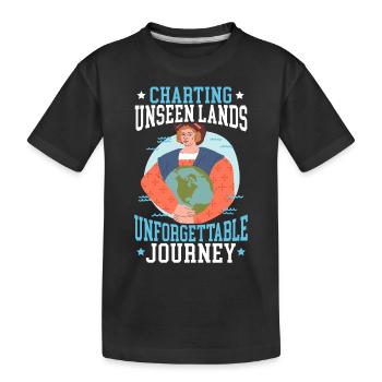 Cartographie des pays invisibles Voyage inoubliable - T-shirt bio Premium Enfant - noir - Devant