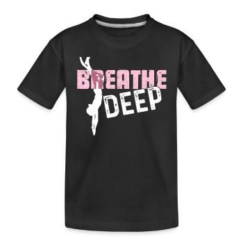 Freediving Deep Freediving - Kids' Premium Organic T-Shirt - black - Front