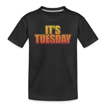 Grunge Dienstag Vintage Witze Distressed Prankster - Kinder Premium Bio T-Shirt - Schwarz - Vorne
