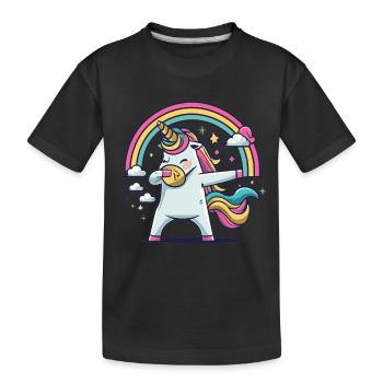 Dabbing Licorne Licorne Dab Dabbing Trend Dance - T-shirt bio Premium Enfant - noir - Devant