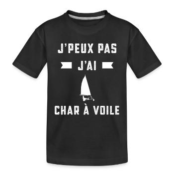 je peux pas j'ai char à voile conducteur cadeau - T-shirt bio Premium Enfant - noir - Devant