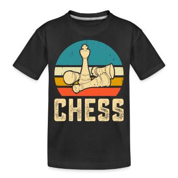 Schach - Kinder Premium Bio T-Shirt - Schwarz - Vorne