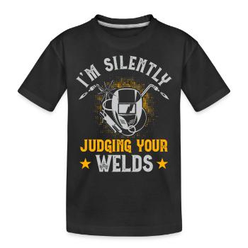 Schweißen Schweißer - Kinder Premium Bio T-Shirt - Schwarz - Vorne