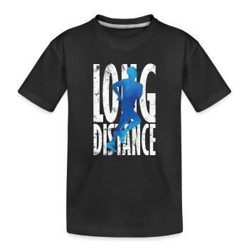 Long Distance Running - Kids' Premium Organic T-Shirt - black - Front