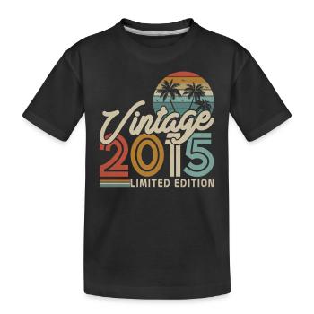 Legendärer 2015 Geboren Jahrgang - Kinder Premium Bio T-Shirt - Schwarz - Vorne