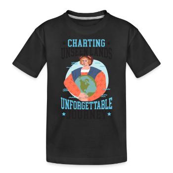 Cartographie des terres invisibles inoubliables - T-shirt bio Premium Enfant - noir - Devant