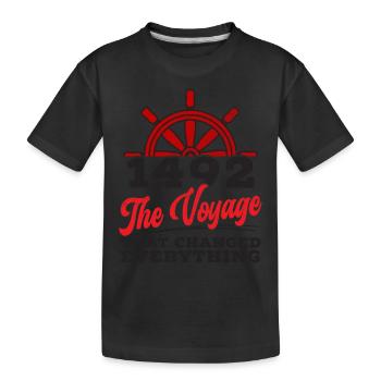 1492: The journey that changed everything - Kids' Premium Organic T-Shirt - black - Front