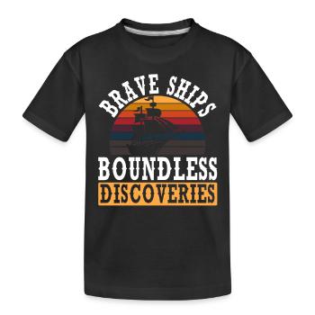 Navires courageux Découvertes illimitées Columbus - T-shirt bio Premium Enfant - noir - Devant