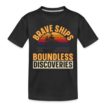 Brave Ships - Découvertes illimitées - Kolum - T-shirt bio Premium Enfant - noir - Devant