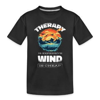 kitesurf kitesurf kitesurf kitesurf drôle - T-shirt bio Premium Enfant - noir - Devant