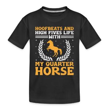 American Quarter Horse Equestrian Horse Lover Hors - T-shirt bio Premium Enfant - noir - Devant