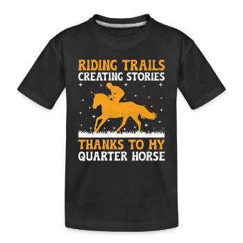 American Quarter Horse Equestrian Horse Lover Hors - T-shirt bio Premium Enfant - noir - Devant
