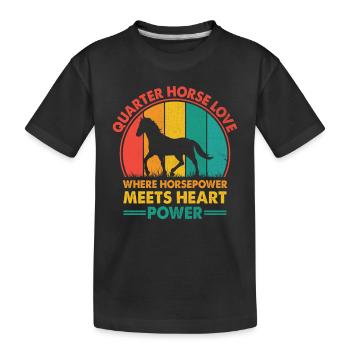 American Quarter Horse Equestrian Horse Lover Hors - T-shirt bio Premium Enfant - noir - Devant