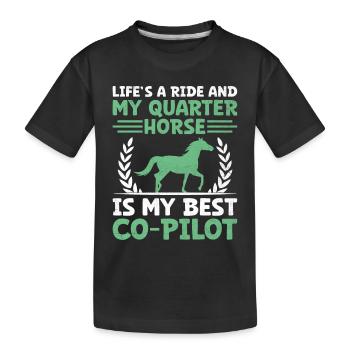 American Quarter Horse Equestrian Horse Lover Hors - T-shirt bio Premium Enfant - noir - Devant