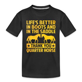 American Quarter Horse Equestrian Horse Lover Hors - T-shirt bio Premium Enfant - noir - Devant