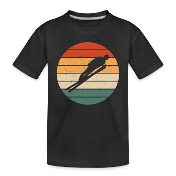 Retro Ski Jumper Outfit Ski Jumping - T-shirt bio Premium Enfant - noir - Devant