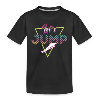 Let’s Jump 80s Retro Ski Jumping - T-shirt bio Premium Enfant - noir - Devant