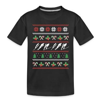 Conception de sauteur à ski de Noël moche - T-shirt bio Premium Enfant - noir - Devant