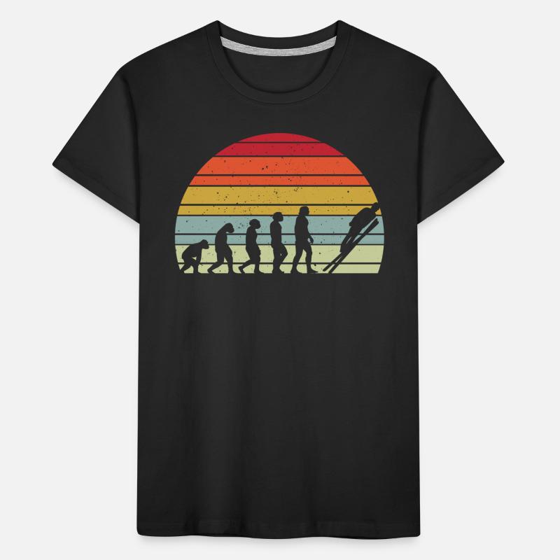 Skispringen Evolution Kinder Premium Bio T-Shirt