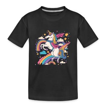 Licorne Super-héros Licornes Licorne Bébé Licorne - T-shirt bio Premium Enfant - noir - Devant