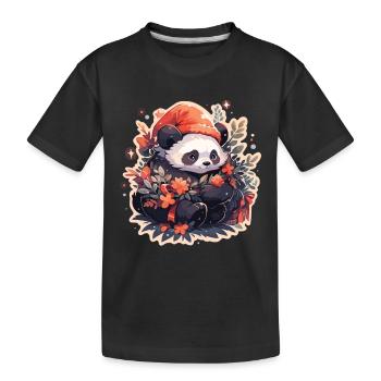 Panda Panda Ours Panda Bébé Pandas Panda Animal - T-shirt bio Premium Enfant - noir - Devant