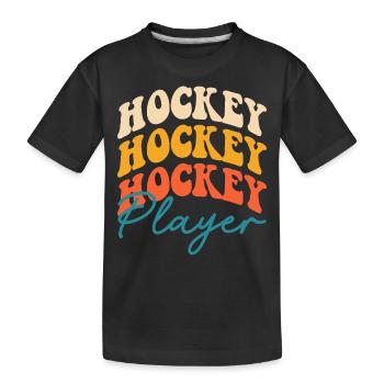 Hockey - Kinder Premium Bio T-Shirt - Schwarz - Vorne