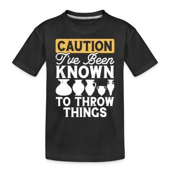Töpfern Töpferei Töpfer - Kinder Premium Bio T-Shirt - Schwarz - Vorne