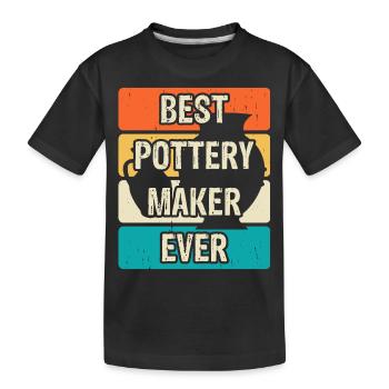 Töpfern Töpferei Töpfer - Kinder Premium Bio T-Shirt - Schwarz - Vorne