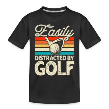 Golf Golfer - Kids' Premium Organic T-Shirt - black - Front