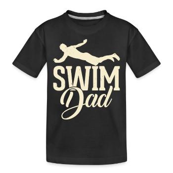 Nageur Natation Papa Papa Papa Papa - T-shirt bio Premium Enfant - noir - Devant
