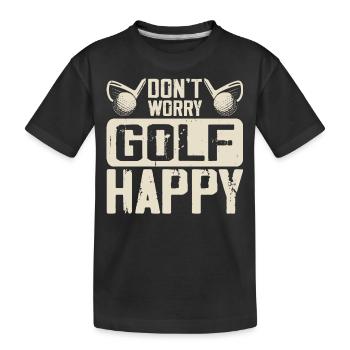 Golf Golfer - Kids' Premium Organic T-Shirt - black - Front