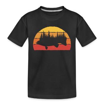 Leben Freiheit Und Die Verfolgung Von Fisch - Kinder Premium Bio T-Shirt - Schwarz - Vorne