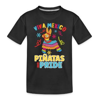 Mexikanische Piñata Fiesta Mexikanisches Erbe - Kinder Premium Bio T-Shirt - Schwarz - Vorne