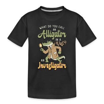 Chasse aux alligators Qu’appelez-vous la chasse au gator - T-shirt bio Premium Enfant - noir - Devant