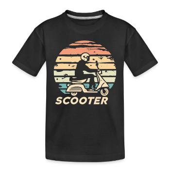 Scooter Motorroller Mofa Rouleau de cyclomoteur - T-shirt bio Premium Enfant - noir - Devant